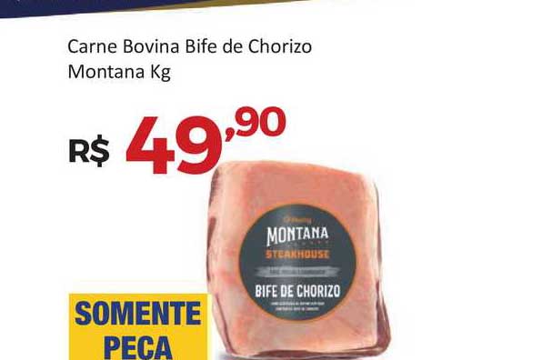 Villarreal Supermercados Carne Bovina Bife De Chorizo Montana