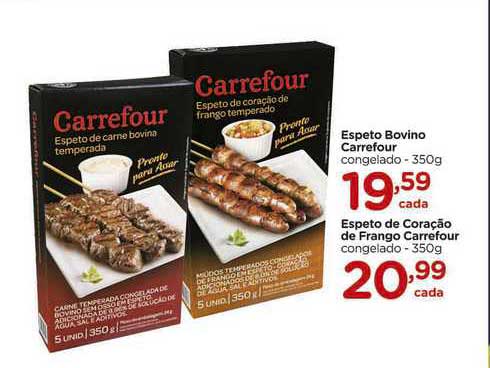 Espeto Bovino Congelado Mercado Carrefour 350g