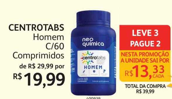PoupaFarma Centrotabs Homen C-60 Comprimidos