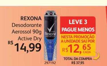 PoupaFarma Rexona Desodorante Aerossol Active Dry