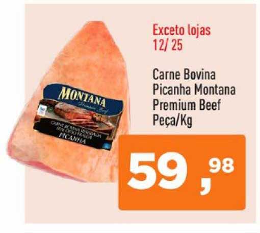 Supermercados Pague Menos Carne Bovina Picanha Montana Premium Beef
