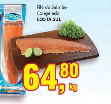 Supermercados Mundial Filé De Salmão Congelado Costa Sul