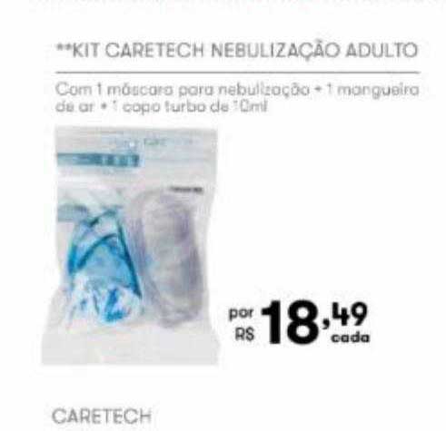 Drogasil Kit Caretech Nebulização Adulto
