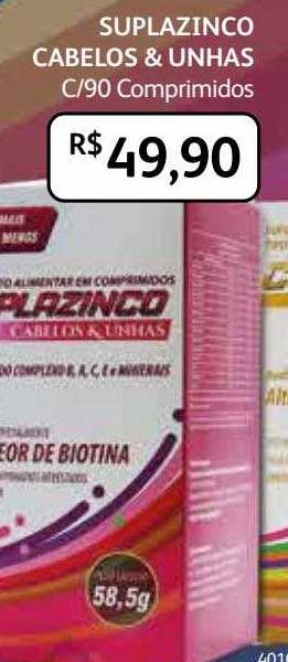 PoupaFarma Suplazinco Cabelos & Unhas C 90 Comprimidos