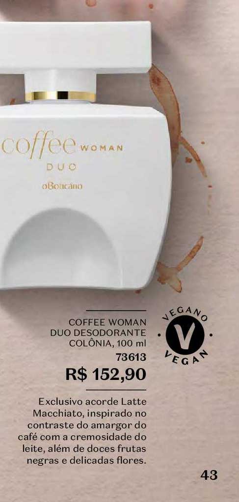Coffee Woman Duo Desodorante Colônia, 100 ml oferta na O Boticário