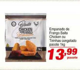 Ricoy Supermercados Empanado De Frango Baita Chicken Ou Tirinhas Congelado Pacote