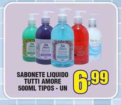 Violeta Supermercados Sabonete Liquido Tutti Amore Tipos
