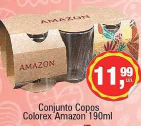 Supermercados Alvorada Conjunto Copos Colorex Amazon 190ml