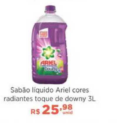 Carone Sabão Liquido Ariel Cores Radiantes Toque De Downy 3l