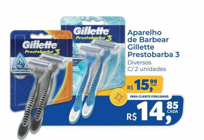 Hiper Farma Aparelho De Barbear Gillette Prestobarba 3