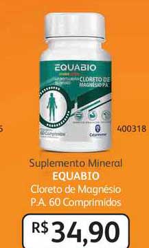 PoupaFarma Suplemento Mineral Equabio Cloretoi De Magnésio P.a. 60 Comprimidos