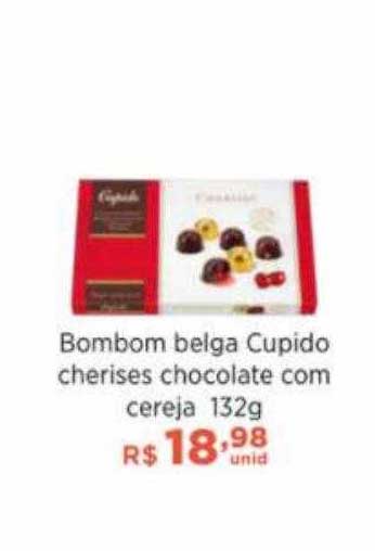 Carone Bombom Belga Cupido Cherises Chocolate Com Cereja