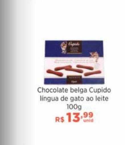 Carone Chocolate Belga Cupido Lingua De Gato Ao Leite