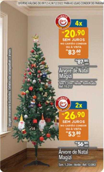 Oferta árvore De Natal Magizi na Supermercados Condor