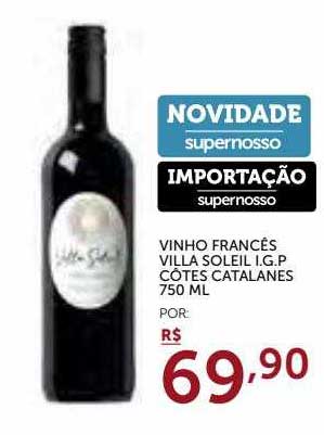 Super Nosso Vinho Francês Villa Soleil I.g.p. Côtes Catalanes