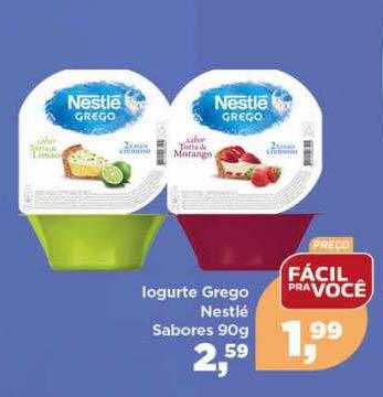 Supermercados São Vicente Logurte Grego Nestlé Sabores