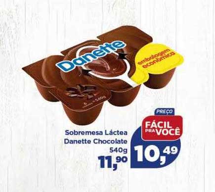 Supermercados São Vicente Sobremesa Láctea Danette Chocolate