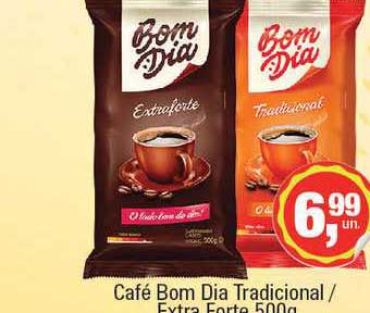 Oferta Café Bom Dia Tradicional Extra Forte 500g na Supermercados Alvorada