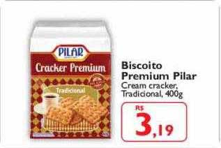 TodoDia Biscoito Premium Pilar Cream Cracker Tradicional