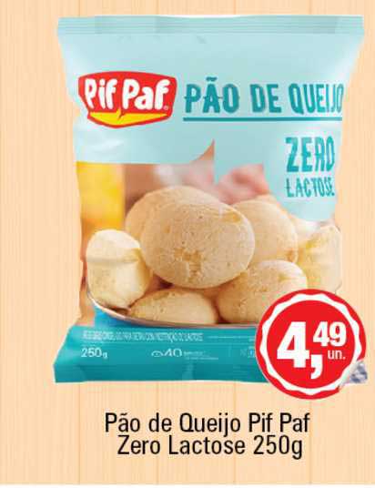 Supermercados Alvorada Pão De Queijo Pif Paf Zero Lactose
