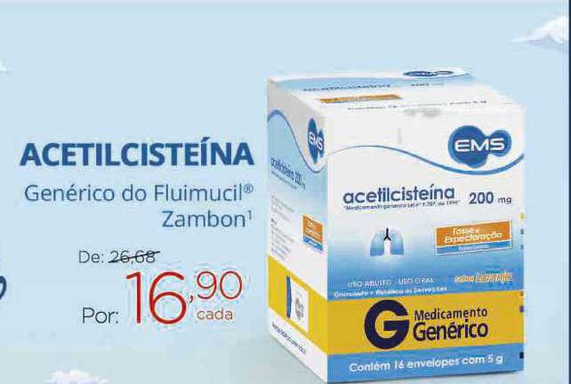 Drogarias Carrefour Acetilcisteína Genérico Do Fluimucil Zambon