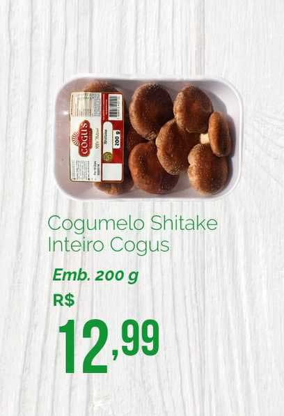 COGUMELO SHITAKE FATIADO COGUS 200 G - Oba Hortifruti