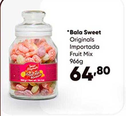 Oferta Bala Sweet Originals Importada Fruit Mix na Zaffari