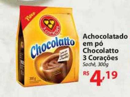 Nacional Achocolatado Em Pó Chocolatto 3 Corações