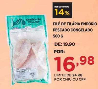 Apoio Mineiro Filé De Tilápia Empório Pescado Congelado Desconto De 14%