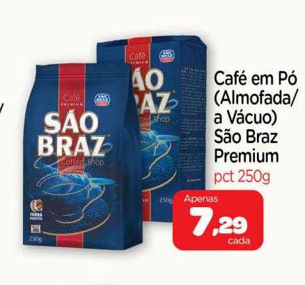 Café em Pó a Vácuo São Braz Coffee Shop 250 g