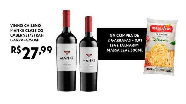 Boa Supermercados Vinho Chileno Manke Classico Cabernet-syrah Garrafa