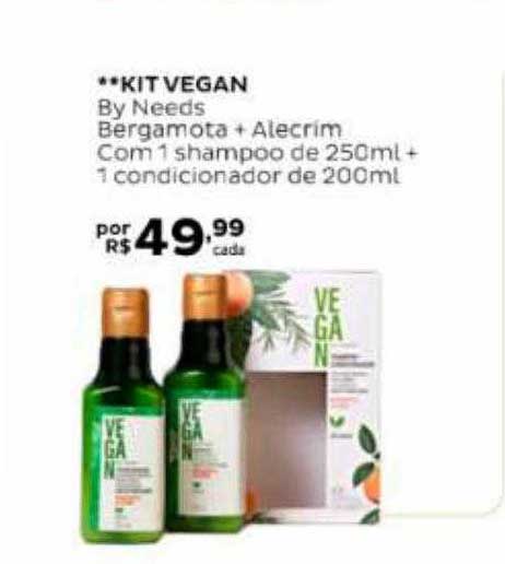 Onofre Kit Vegan By Needs Bergamota + Alecrim Com 1 Shampoo + 1 Condicionador