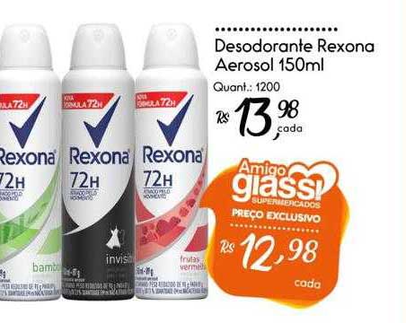 Antitranspirante Aerossol Antibacterial e Invisible Rexona 150ml - giassi -  Giassi Supermercados