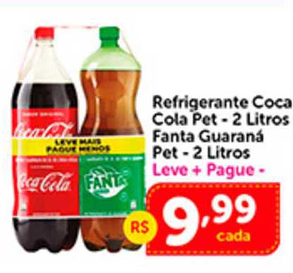 Shibata Supermercados Refrigerante Coca Cola Pet - 2 Litros Fanta Gauraná