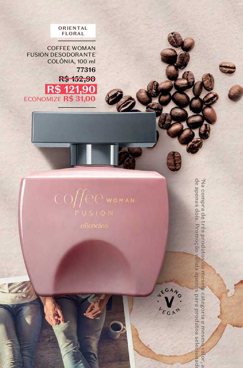 Coffee Woman Fusion Desodorante Colônia, 100 ml