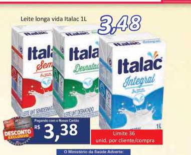 Supermercados Savegnago Leite Longa Vida Italac
