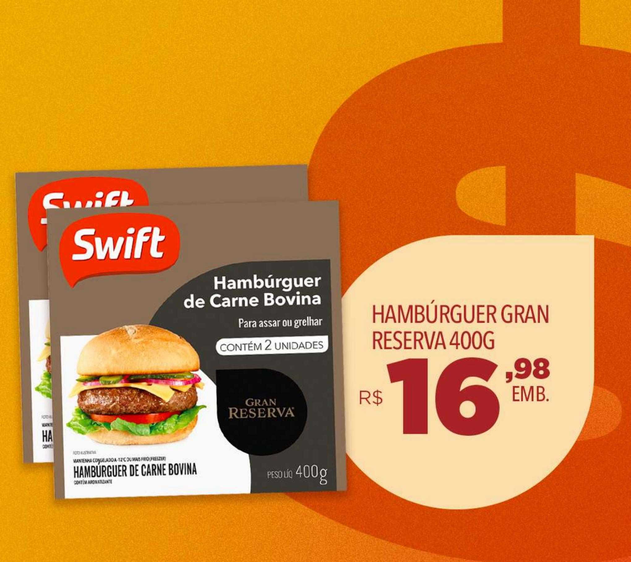 Hambúrguer Gran Reserva Swift 400g - Loja Online - Swift