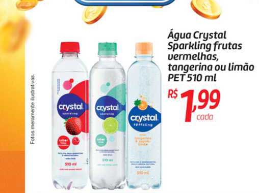 Comper água Crystal Sparkling Frutas Vermelhas Tangerina Ou Limão