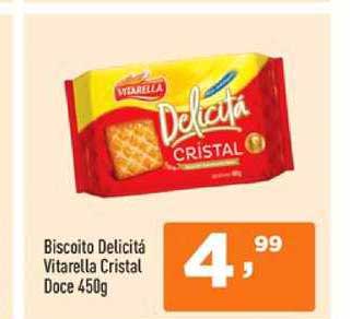 Supermercados Pague Menos Biscoito Delicitá Vitarella Cristal Doce