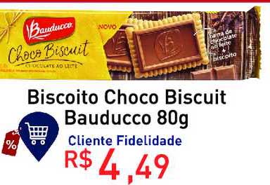 Biscoito Choco Biscuit Bauducco 80g