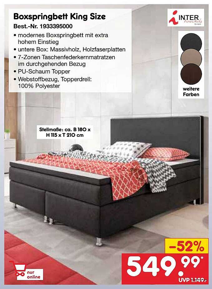 Boxspringbett King Size