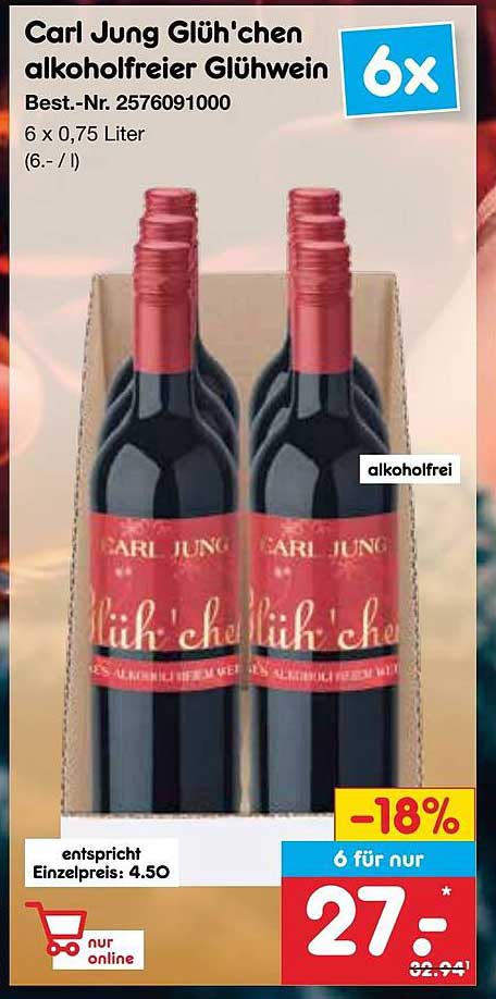 Carl Jung Glüh'chen alkoholfreier Glühwein