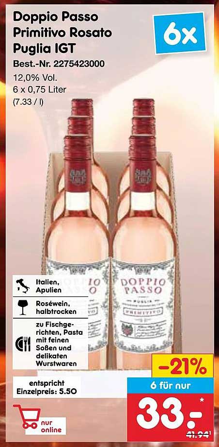 Doppio Passo Primitivo Rosato Puglia IGT