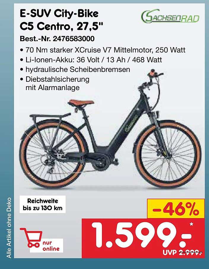 E-SUV City-Bike C5 Centro, 27,5"