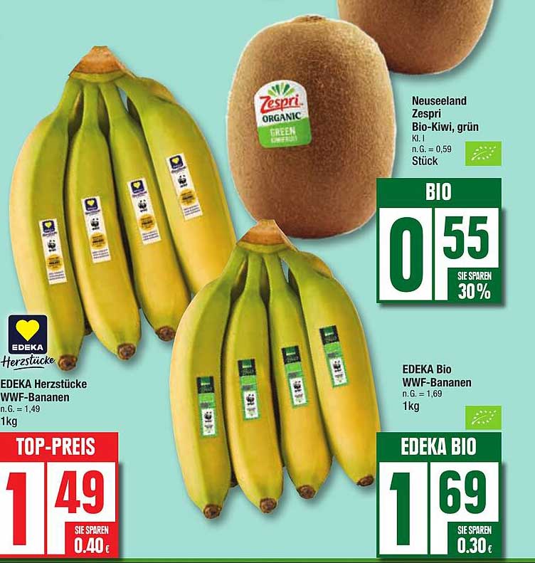 EDEKA Herzstücke WWF-Bananen