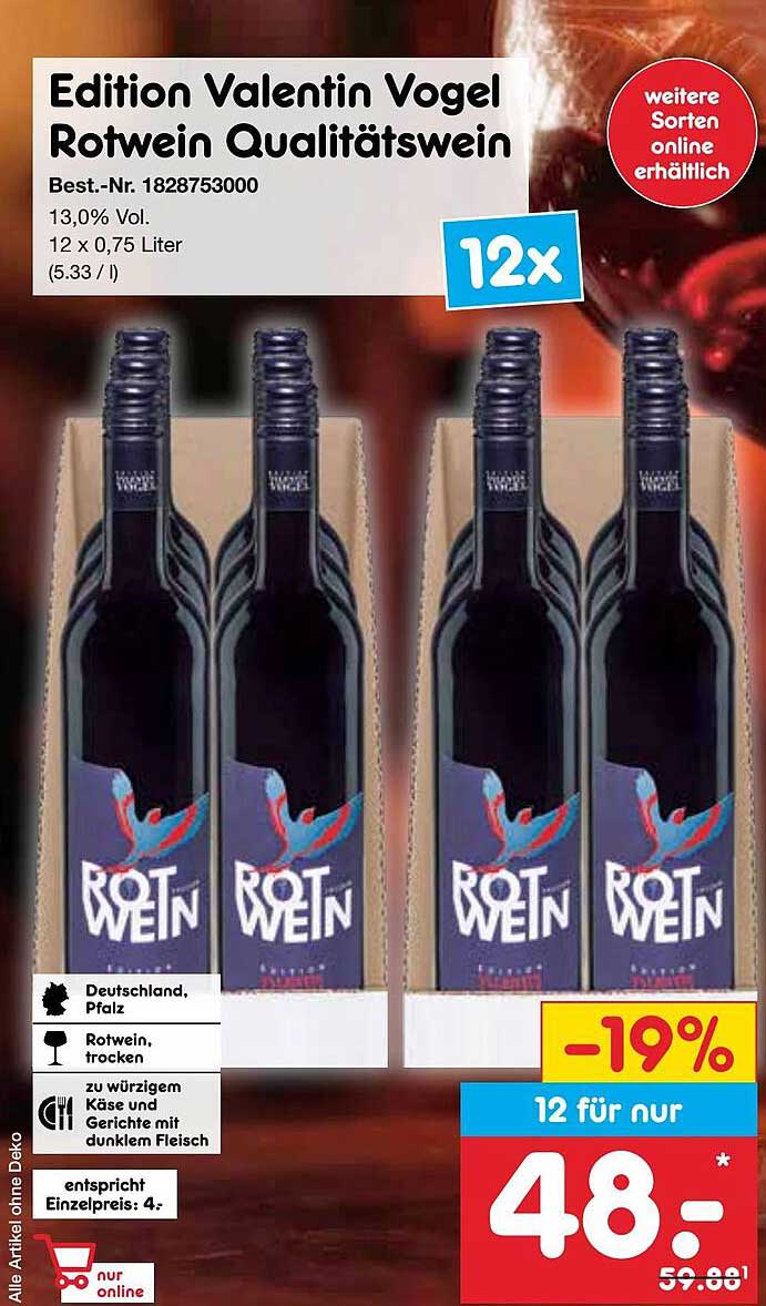 Edition Valentin Vogel Rotwein Qualitätswein