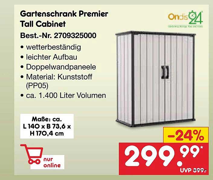 Gartenschrank Premier Tall Cabinet