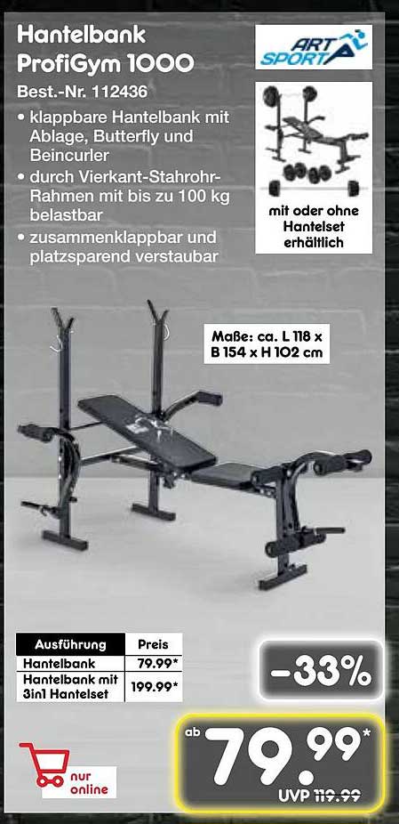 Hantelbank ProfiGym 1000