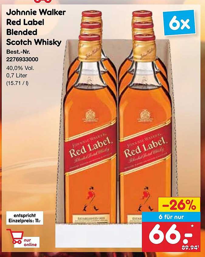 Johnnie Walker Red Label Blended Scotch Whisky