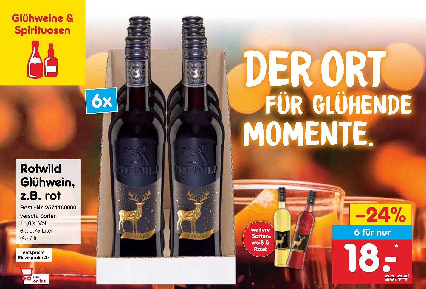 Rotwild Glühwein, z.B. rot